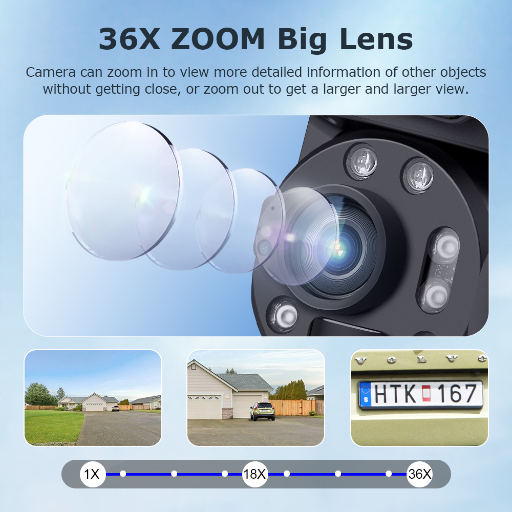 12MP 36X Dual Lens Solar Secur - Solar Panel Tilt Mount 评论和价格