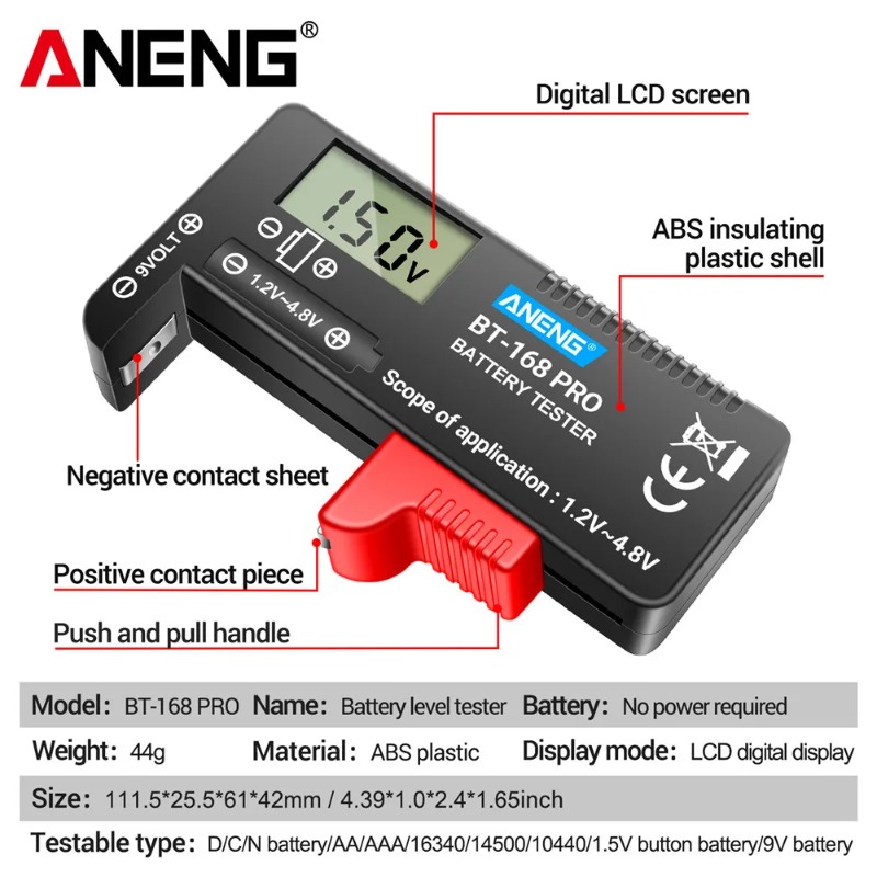 ANENG BT-168 PRO Battery Level - Renewable Energy Demonstration Kit 评论和价格