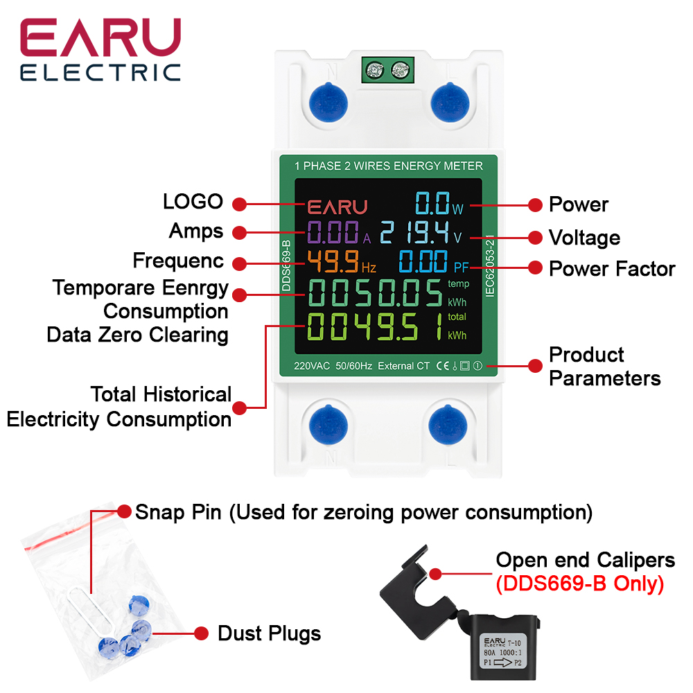 Din Rail AC Monitor 110V 220V  - Renewable Energy Demonstration Kit 评论和价格
