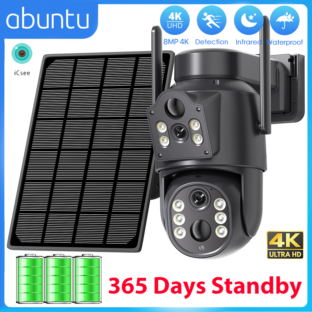 8MP 4K HD Solar WiFi Camera Ou - Solar Panel Tilt Mount 评论和价格