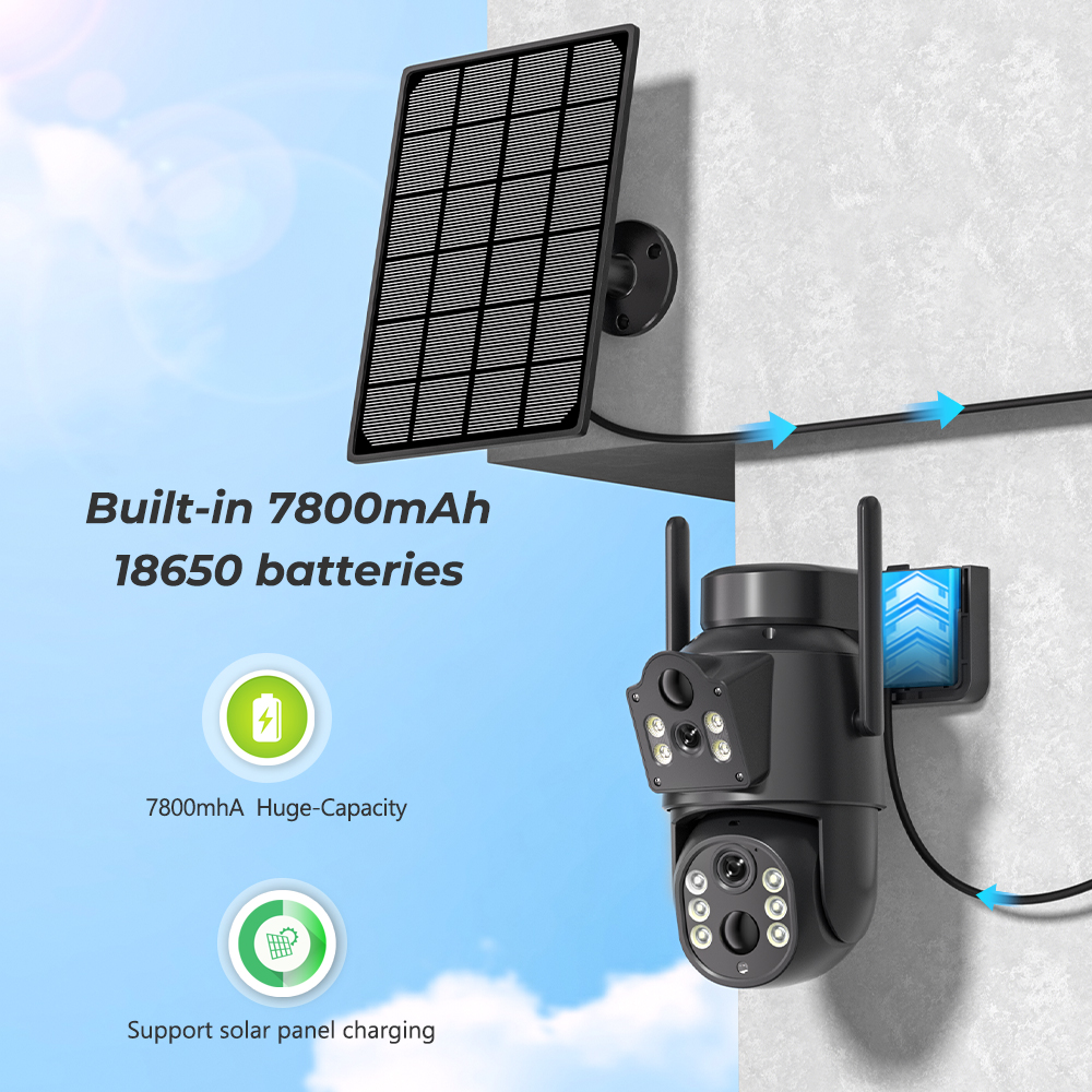 8MP 4K HD Solar WiFi Camera Ou - Solar Panel Tilt Mount 评论和价格