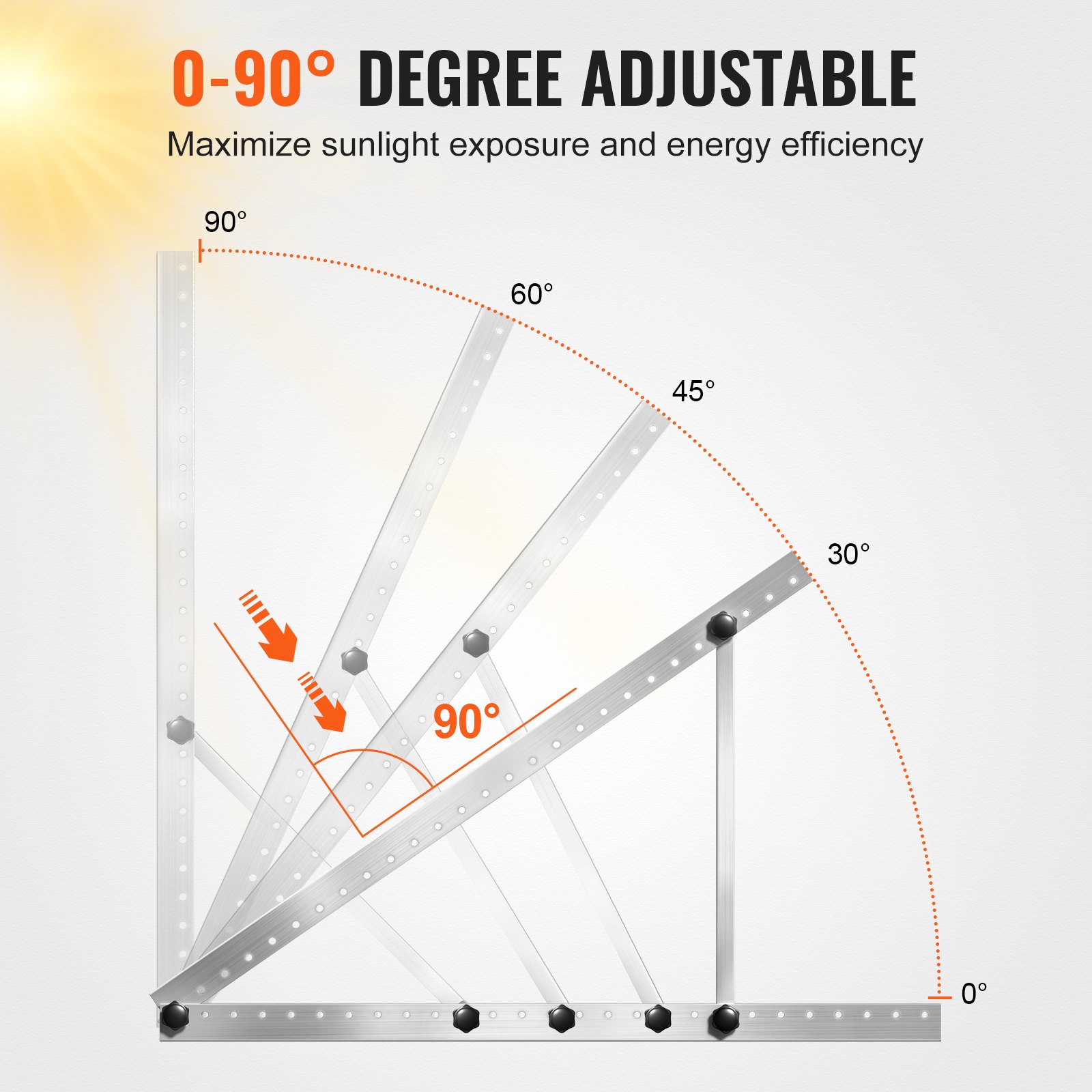 45-Inch Solar Panel Mount Brac - Solar Panel Tilt Mount 评论和价格