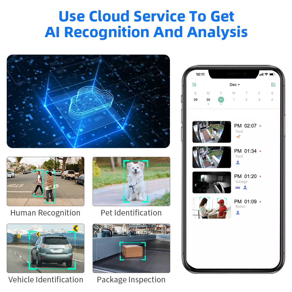Hiseeu 3MP Cloud AI WiFi Video - Solar Panel Tilt Mount 评论和价格