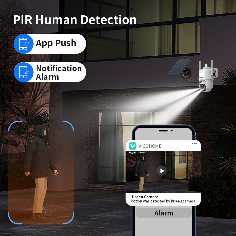 Hiseeu 3MP Cloud AI WiFi Video - Solar Panel Tilt Mount 评论和价格