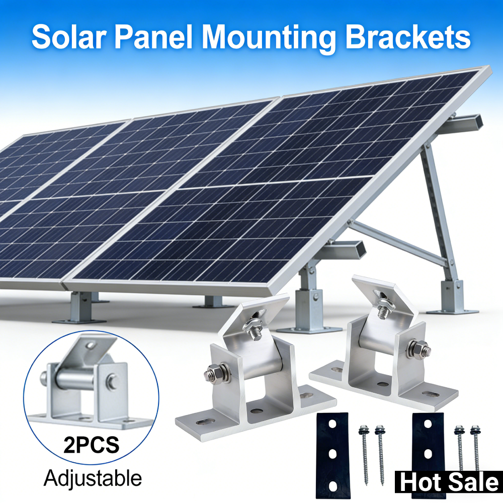 2 Pcs Adjustable Solar Panel M - Solar Panel Tilt Mount 评论和价格